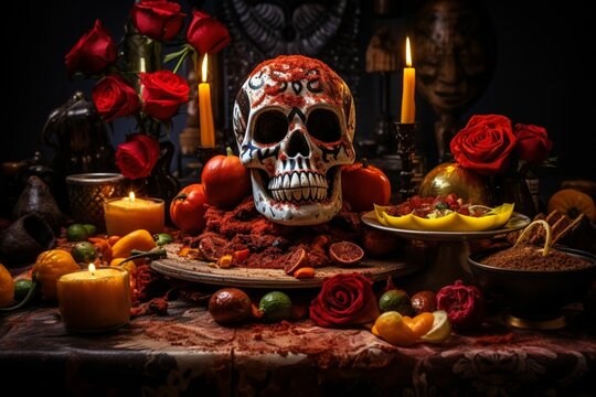 D&iacute;a de Muertos en M&eacute;xico. Generative AI. Inteligencia artificial