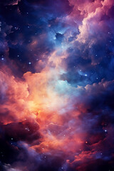 Fototapeta na wymiar Colorful space galaxy cloud background