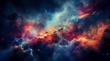 Obraz na płótnie Canvas Colorful space galaxy cloud 