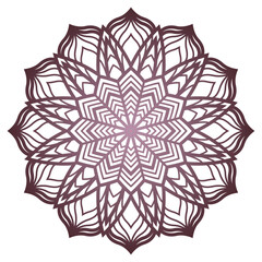 Vector mandala. Lace pattern. Ornamental round ornament. Abstract illustration. Snowflake