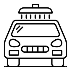 Car Cleaning Line Icon