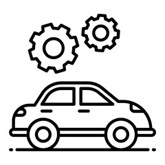 Auto Service Line Icon