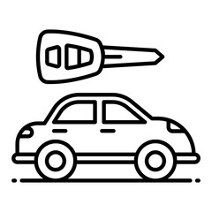 Car Key Line Icon