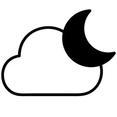 cloud and moon