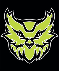 owl head vector illustration
