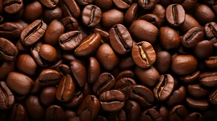Coffee beans on a neutral background.
Generative AI
