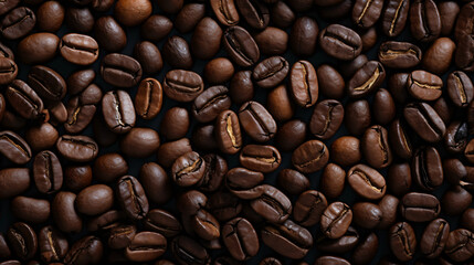 Obraz premium Coffee beans on a neutral background. Generative AI