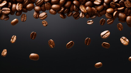 Coffee beans on a neutral background.
Generative AI