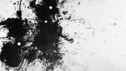Ink stains. Grain arts. Paint splatters spreading dark oil fluid floating grunge illustration abstract copy space background