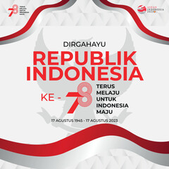 indonesia independence day poster template design