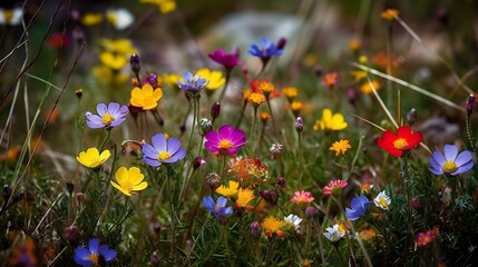 Wild flowers on a meadow
