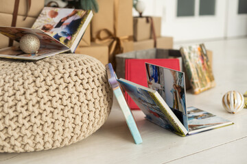 Photo album in remembrance and nostalgia in Christmas