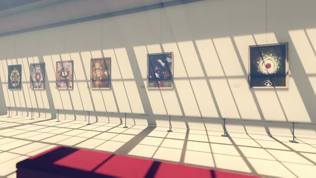Art Gallery animation in 3d