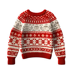 Christmas ugly sweater isolated. Illustration AI Generative