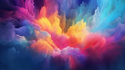 Fototapeta na wymiar Ethereal Clouds and Mist abstract background. Colorful futuristic illustration art. Generative AI