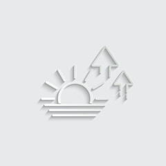 sunrise icon vector weather sign