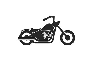 simple chopper cruiser motorcycle silhouette