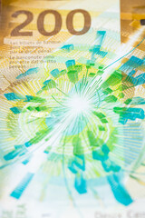 Obraz premium CHF Currency Amidst Swiss Inflation Challenges