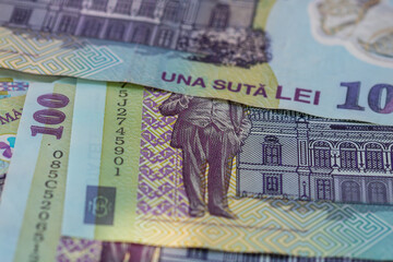 LEI Romanian money. RON Leu Money European Currency