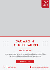 flyer, service, car wash, car, design, 