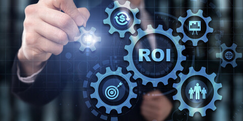 ROI Return on Investment Finance Internet Business Technology Concept