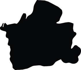Silhouette map of El Oro Ecuador with transparent background.