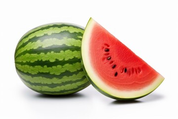 Appetizing watermelon on a light background. Background with selective focus and copy space