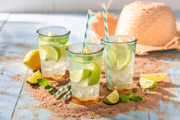 Tasty lemonade as a drink for hot days.