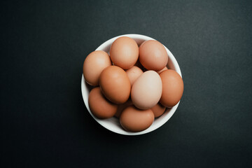 Fresh organic eggs
