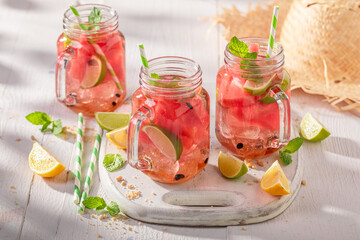 Cold lemonade as a chilled cold drink.