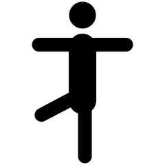 A solid icon of a man editable design 

