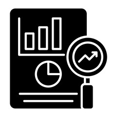 Data Research Glyph Icon