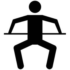 A solid icon of a man editable design 

