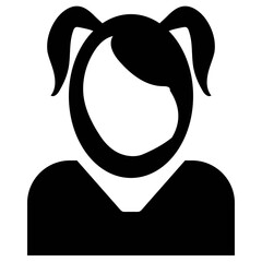 A solid icon of a man editable design 

