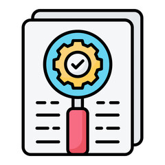 Basic Research Line Color Icon