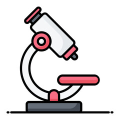 Microscope Line Color Icon