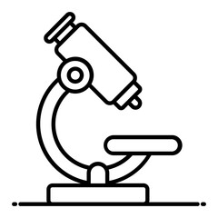 Microscope Line Icon