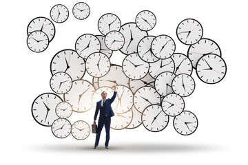 Time management concept with businessman