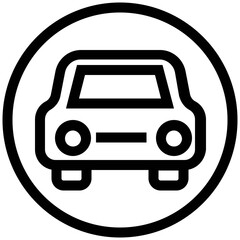 Trendy Road Signs Icons in Line Style 
