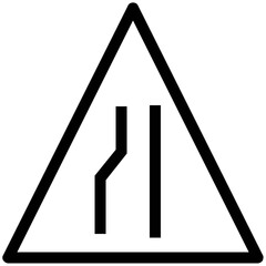 Trendy Road Signs Icons in Line Style 
