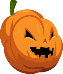 Pumkin Halloween cartoon flat