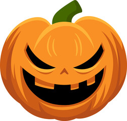 Pumkin Halloween cartoon flat