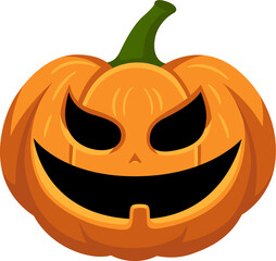 Pumkin Halloween cartoon flat