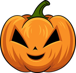 Pumkin Halloween cartoon with outline