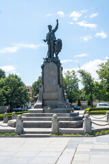 Fototapeta na wymiar Monument toVasil Levski in town of Karlovo, Bulgaria
