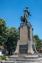 Fototapeta premium Monument toVasil Levski in town of Karlovo, Bulgaria