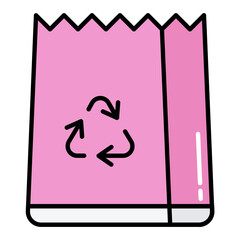 Recycle Package Line Color Icon