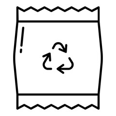 Recycling Bag Line Icon