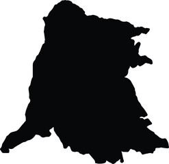 Silhouette map of Équateur Democratic Republic of the Congo with transparent background.