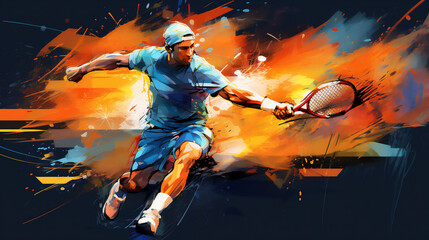 Athletic and Sports Illustration. Ideal for Banner or Background. Ai generative.